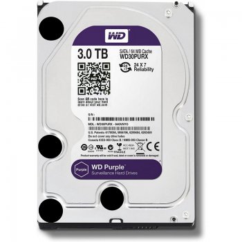 HD WD Purple 3TB, 3.5\' SATA-WD30PURZ